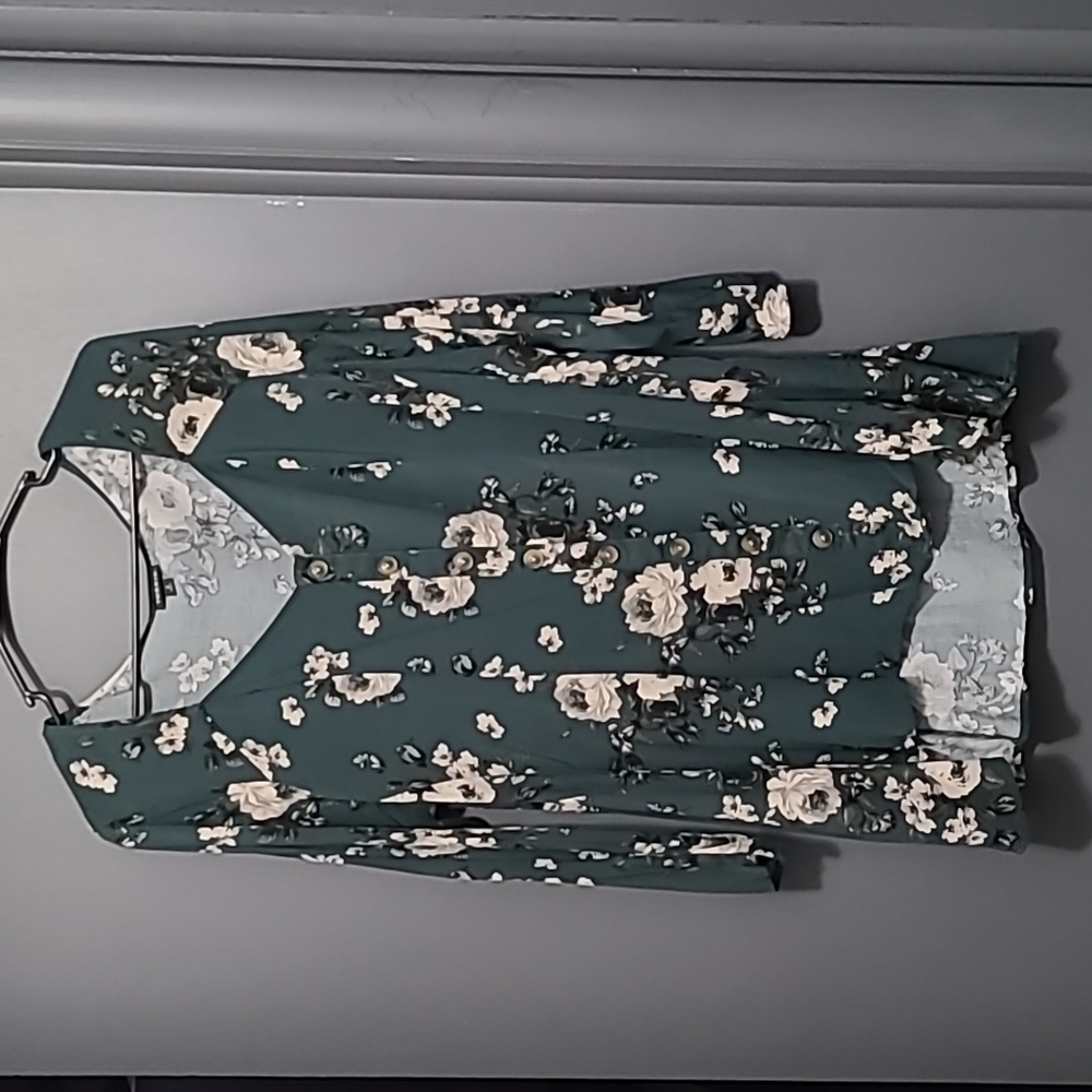 Torrid Fit and Flare Floral Blouse